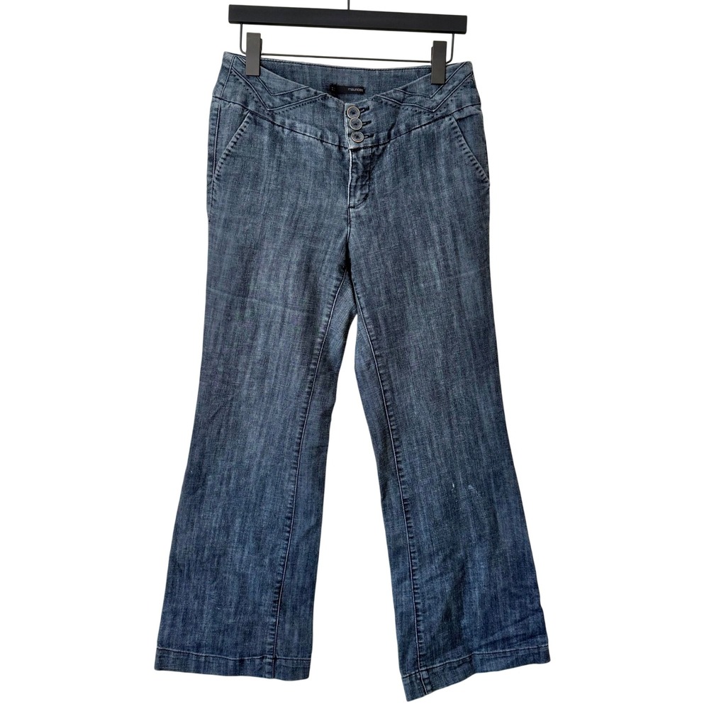 Maurices Dark Wash Wide Leg Jeans Size 10R